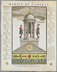 Feuille de paroles illustrée pour 
